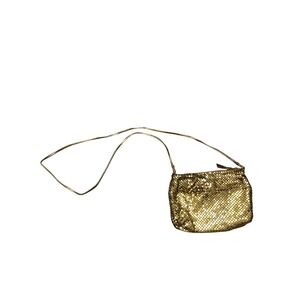 Gold Mesh Shoulder Bag Vintage Evening Chain Whiting Davis